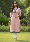 SI 309 Art Silk Jacquard Work Kurti Wholesale Clothing Distributors In India